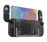 eXtremeRate DIY Replacement Shell Buttons for Nintendo Switch 2, Full Set Rear Back Plate Controller Housing with Buttons for Switch 2 Handheld Console & Joycon 2 - Deluxe Version - Clear Slate Black