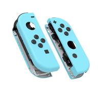 eXtremeRate DIY Replacement Shell Buttons for Nintendo Switch & Switch OLED, Heaven Blue Custom Housing Case with Full Set Button for Joycon Handheld Controller [Only the Shell, NOT the Joycon]
