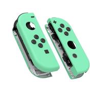eXtremeRate DIY Replacement Shell Buttons for Nintendo Switch & Switch OLED, Mint Green Custom Housing Case with Full Set Button for Joycon Handheld Controller [Only the Shell, NOT the Joycon]