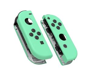 eXtremeRate DIY Replacement Shell Buttons for Nintendo Switch & Switch OLED, Mint Green Custom Housing Case with Full Set Button for Joycon Handheld Controller [Only the Shell, NOT the Joycon]