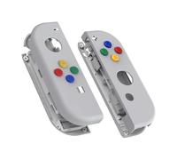 eXtremeRate DIY Replacement Shell Buttons for Nintendo Switch & Switch OLED, Rhapsody Violet Custom Housing Case with Corlorful Button for Joycon Handheld Controller [Only the Shell, NOT the Joycon]