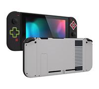 eXtremeRate Dpad Version Custom Full Set Shell for Nintendo Switch, Soft Touch Replacement Console Back Plate, NS Joycon Handheld Controller Housing & Buttons for Nintendo Switch - Classics NES Style