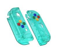 eXtremeRate Emerald Green Joy con Handheld Controller Housing with Colorful Buttons, DIY Replacement Shell Case for Nintendo Switch Joycon & Switch OLED Joy con - Joy con and Console NOT Included