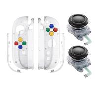 eXtremeRate Essence Version Replacement Shell Buttons + 3D Joystick for Nintendo Switch 2 JoyCon - Clear