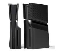 eXtremeRate eXcover Console Replacement Top Bottom Cover Compatible with ps5 Slim Disc Edition, Side Panel Faceplate Back Plate with Cooling Vent Shell Compatible with ps5 Slim Disc Console - Black