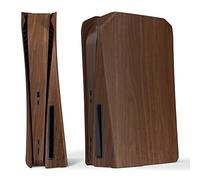eXtremeRate eXcover Cover Plate Compatible with Original ps5 Console Disc Edition, Replacement Faceplate Backplate Case Shell Skin for ps5 Disc Version - Wood Grain - Console NOT Included