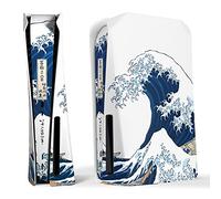 eXtremeRate eXcover Cover Plate Compatible with Original ps5 Disc Edition Console, Replacement Faceplates Backplate Shell Side Plates Skin for ps5 Disc - The Great Wave - Console NOT Included