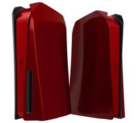 eXtremeRate eXcover Cover Plate Faceplates Compatible with Original ps5 Console Disc Edition, Scarlet Red Replacement Faceplate Backplate Case Shell Skin for ps5 Disc - Console NOT Included