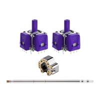 eXtremeRate eXhall Digital Calibrable Hall Effect Thumbstick Kit for ps5 - Purple 120gf, 3D Joystick Desoldering Compatible with T12 Soldering Station for PS4 PS5 for Xbox One/Series S X & Switch Pro
