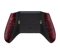eXtremeRate FlashShot Trigger Stop Bottom Shell Kit for Xbox One S & One X Controller, Redesigned Back Shell & Textured Red Handle Grips & Hair Trigger for Xbox One S X Controller Model 1708