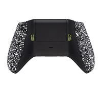 eXtremeRate FlashShot Trigger Stop Bottom Shell Kit for Xbox One S & One X Controller, Redesigned Back Shell & Textured White Handle Grips & Hair Trigger for Xbox One S X Controller Model 1708