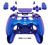eXtremeRate Full Set Buttons and Touchpad Compatible with PS5 Edge Controller, Chameleon Purple/Blue Decorative Trim Replacement Compatible with PS5 Edge Controller
