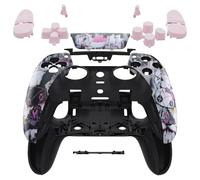 eXtremeRate Full Set Shell Buttons Touchpad Cover Compatible with p s 5 Edge Controller, Lovely Punky Bunny Replacement Decorative Trim Shell Front Back Plates Compatible with p-s-5 Edge Controller