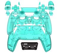 eXtremeRate Full Set Shell with Buttons Touchpad Cover, Emerald Green Custom Replacement Decorative Trim Shell Front Back Plates Compatible with p s 5 Controller BDM-010 020 - Without Controller