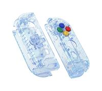 eXtremeRate Glacier Blue Joy con Handheld Controller Housing (D-Pad Version) with Colorful Buttons, DIY Replacement Shell Case for Nintendo Switch Joycon & Switch OLED Joy con