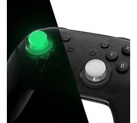 eXtremeRate Glow in Dark - Green Replacement 3D Joystick Thumbsticks, Analog Thumb Sticks with Cross Screwdriver for Nintendo Switch Pro Controller
