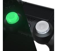 eXtremeRate Glow in Dark - Green Replacement 3D Joystick Thumbsticks for PS5 Controller, Analog Thumb Sticks with Screwdriver for PS4, for Slim Pro Controller