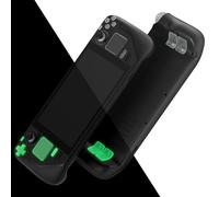 eXtremeRate Glow in Dark - Green Replacement Full Set Buttons for Steam Deck, DIY Custom ABXY D-pad Trackpad Bumpers Triggers Buttons and Screwdriver Tools for Steam Deck LCD Handheld Console