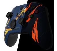 eXtremeRate Glow in Dark Shell for Xbox Series X|S Controller, Revitalize Your Controller - Orange Mecha Replacement Cover Front Housing Cover for Xbox Core Controller