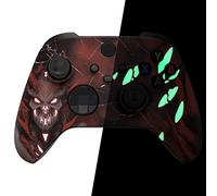 eXtremeRate Glow in Dark Shell for Xbox Series X & S Controller - Unleash Your Style - Scarlet Demon Custom Acessories Skin Front Housing Cover for Xbox Core Controller Wireless [Control NOT Included]