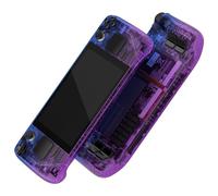 eXtremeRate Gradient Translucent Bluebell Faceplate Back Plate Shell for Steam Deck LCD, Handheld Console Replacement Housing Case, Custom Full Set Shell with Buttons for Steam Deck - Console Without