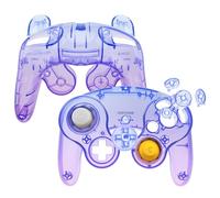 eXtremeRate Gradient Translucent Bluebell Faceplate Backplate for Nintendo GameCube Controller, Custom DIY Replacement Housing Shell Cover with Buttons for Nintendo GameCube Controller - No Controller