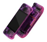 eXtremeRate Gradient Translucent Purple Rose Red Faceplate Back Plate Shell for Steam Deck LCD Handheld Console Replacement Housing Case Custom Full Set Shell Buttons for Steam Deck - Console Without