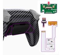 eXtremeRate Graphite Carbon Fiber Pattern Back Paddles Programable RISE V3 Remap Kit for PS5 Controller BDM-030 040 050, Upgrade Board Redesigned Back Shell Buttons for PS5 Controller - NO Controller