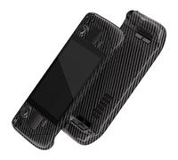 eXtremeRate Graphite Carbon Fiber Pattern Custom Glossy Faceplate Back Plate Shell for Steam Deck LCD, Handheld Console Replacement Housing Case, DIY Full Set Shell with Buttons for Steam Deck Console