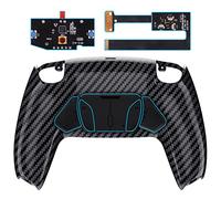eXtremeRate Graphite Carbon Fiber Programable RISE4 Remap Kit for PS5 Controller BDM 010 BDM 020, Upgrade Board & Redesigned Back Shell & 4 Back Buttons - Controller NOT Included