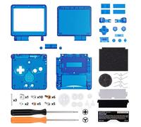 eXtremeRate IPS Ready Upgraded Clear Blue Custom Replacement Housing Shell for Gameboy Advance SP GBA SP - Compatible with Both IPS & Standard LCD - Console & Screen NOT Included