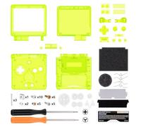 eXtremeRate IPS Ready Upgraded Clear Lime Green Custom Replacement Housing Shell for Gameboy Advance SP GBA SP - Compatible with Both IPS & Standard LCD - Console & Screen NOT Included
