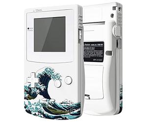 eXtremeRate IPS Ready Upgraded The Great Wave Replacement Shell Full Housing Cover w/Buttons for Gameboy Color - Fit for GBC OSD IPS & Regular IPS & Standard LCD - Console & IPS Screen NOT Included