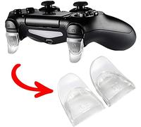 eXtremeRate L2 R2 Extention Trigger Buttons, Game Improvement Adjusters Extenders for PS4 Controller JDM-030 - Transparent Clear