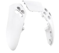 eXtremeRate Left Right Front Housing Shell with Touchpad Compatible ps5 Edge Controller, White DIY Replacement Faceplate Custom Touch Pad Cover MLREGP007-JY