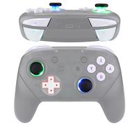 eXtremeRate Luminated Thumbsticks Classical Symbols D-pad ABXY ZR ZL L R Buttons DTFS LED Kit V2 for NS Pro Controller - 9 Colors Modes 6 Areas DIY Options - White- Controller NOT Included