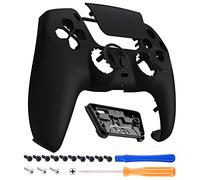 eXtremeRate Luna Redesigned Black Front Shell Touchpad Compatible with ps5 Controller BDM-010 020 030 040 050 060, DIY Replacement Faceplate Custom Touch Pad Cover Compatible with ps5 Controller