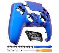 eXtremeRate Luna Redesigned Chameleon Purple Blue Front Shell Touchpad Compatible with ps5 Controller BDM-010 020 030 040 050 060, Replacement Faceplate DIY Case Cover Compatible with ps5 Controller