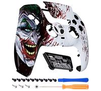 eXtremeRate LUNA Redesigned Front Shell Touchpad Compatible with ps5 Controller BDM-010 020 030 040 050 060, Clown HAHAHA Replacement Faceplate Case Cover Compatible with ps5 Controller