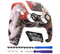 eXtremeRate LUNA Redesigned Front Shell Touchpad Compatible with ps5 Controller BDM-010 020 030 040 050 060, Replacement Faceplate Case Cover Compatible with ps5 Controller - Tiger & Crane