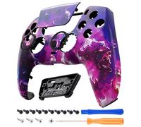 eXtremeRate LUNA Redesigned Front Shell Touchpad Compatible with ps5 Controller BDM-010 020 030 040 050, Surreal Lava Replacement Custom Touch Pad Cover Compatible with ps5 Controller