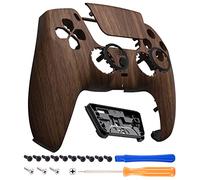 eXtremeRate LUNA Redesigned Front Shell Touchpad Compatible with ps5 Controller BDM-010 020 030 040 050 060, Wood Grain Replacement Faceplate Case Cover Compatible with ps5 Controller