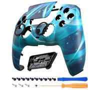 eXtremeRate LUNA Redesigned Front Shell Touchpad Compatible with ps5 Controller BDM-010 020 030 040 050, Aero Slash Magic Replacement Faceplate Case Cover Compatible with ps5 Controller