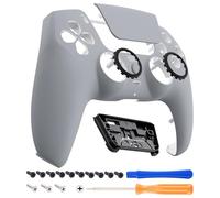 eXtremeRate LUNA Redesigned Front Shell Touchpad Compatible with ps5 Controller BDM-010 020 030 040 050, New Hope Gray Replacement Custom Touch Pad Cover Compatible with ps5 Controller