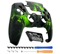 eXtremeRate LUNA Redesigned Front Shell Touchpad Compatible with ps5 Controller BDM-010 020 030 040 050, Dark Carnival Replacement Custom Touch Pad Cover Compatible with ps5 Controller
