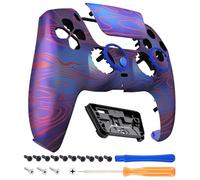 eXtremeRate LUNA Redesigned Front Shell Touchpad Compatible with ps5 Controller BDM-010 020 030 040 050, Damascuscamo Replacement Faceplate Case Touch Pad Compatible with ps5 Controller