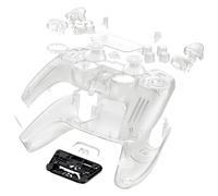 eXtremeRate Luna Redesigned Full Set Shell Buttons Touchpad Cover Compatible with ps5 Controller BDM-030 040 050, Glow in Dark - Green Replacement Top Bottom Cover Case Compatible with ps5 Controller