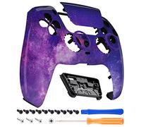 eXtremeRate LUNA Redesigned Nebula Galaxy Front Shell Touchpad Compatible with ps5 Controller BDM-010 020 030 040 050, DIY Replacement Custom Touch Pad Cover Compatible with ps5 Controller