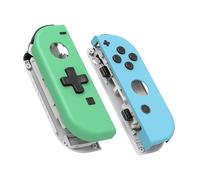 eXtremeRate Mint Green & Heaven Blue DIY Housing (D-Pad Version) with Full Buttons for Joycon Handheld Controller, Replacement Shell for Nintendo Switch & Switch OLED [Only the Shell, NOT the Joycon]