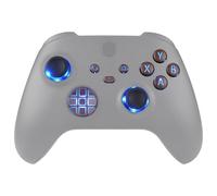 eXtremeRate Multi-Colors Luminated D-pad Thumbsticks Start Back Sync ABXY Buttons for Xbox Series X/S Controller, Wood Grain Classical Symbols Button DTF V2 LED Kit for Xbox Core Controller Model 1914